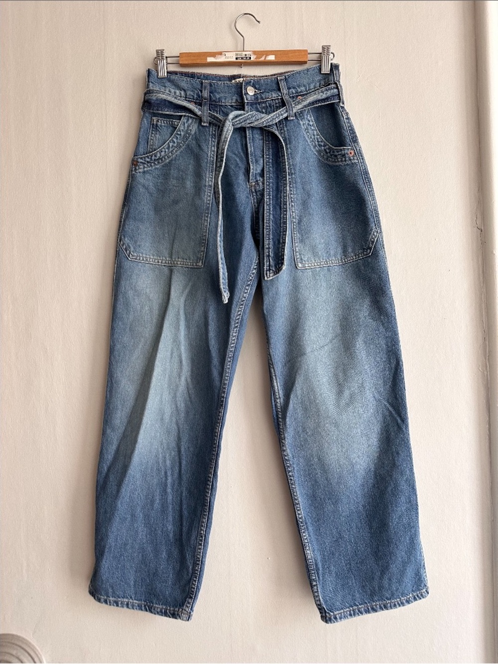 Free People We the Free Blue Jay jeans belted - Picture 3 of 8